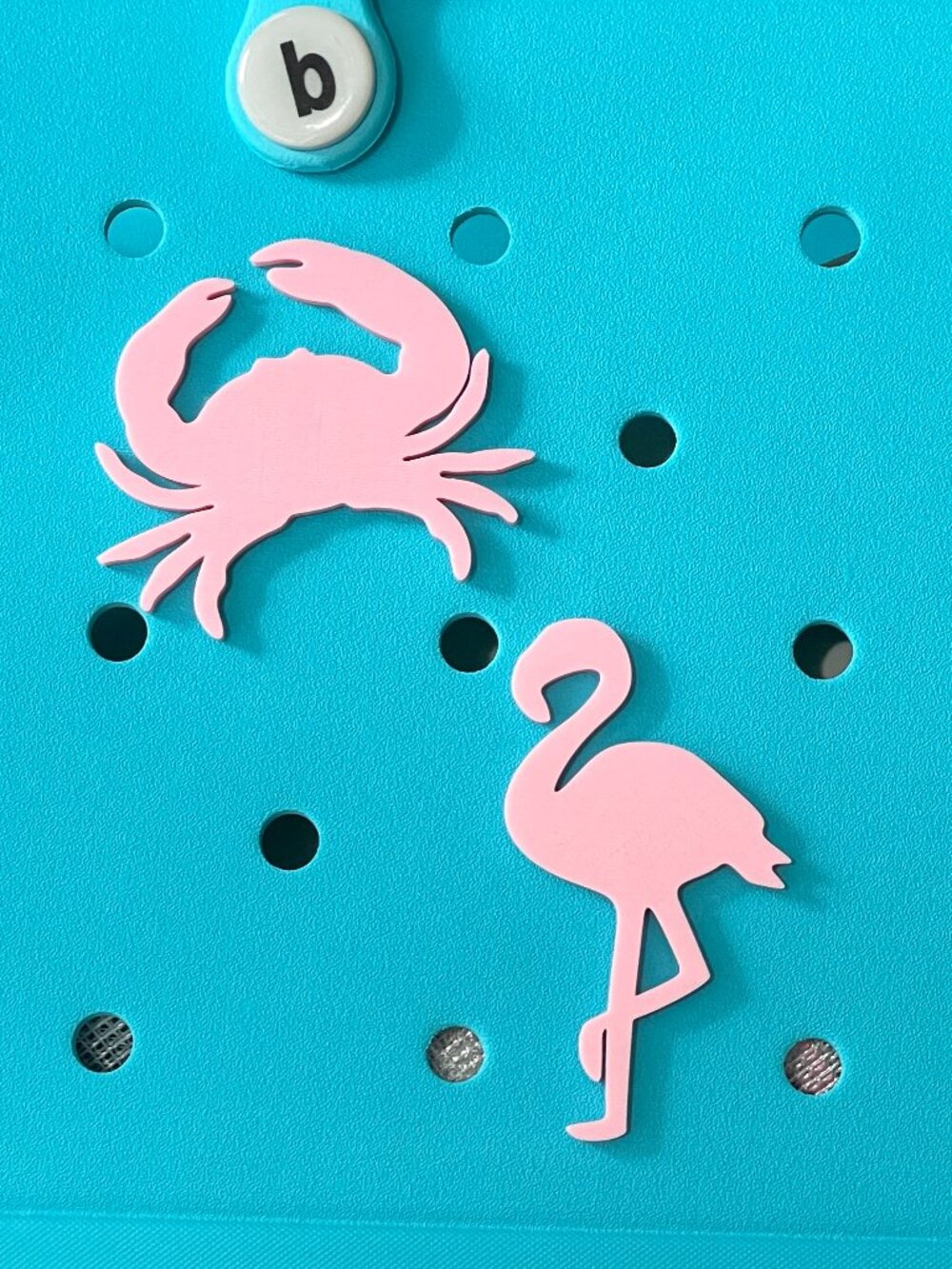Crab and Flamingo Bogg Charm Set-Ocean Life Bogg Charms-New